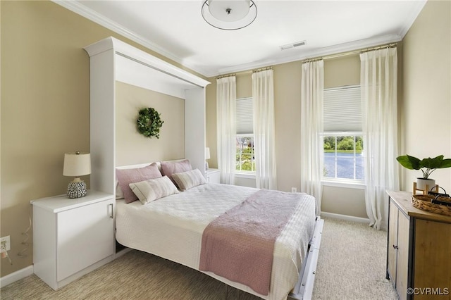 3702 Maher Mnr, Glen Allen, VA 23060 - bedroom featuring baseboards, light colored carpet, and ornamental molding
