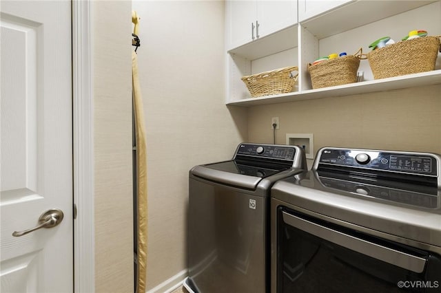 3702 Maher Mnr, Glen Allen, VA 23060 - washroom with washer and clothes dryer and cabinet space