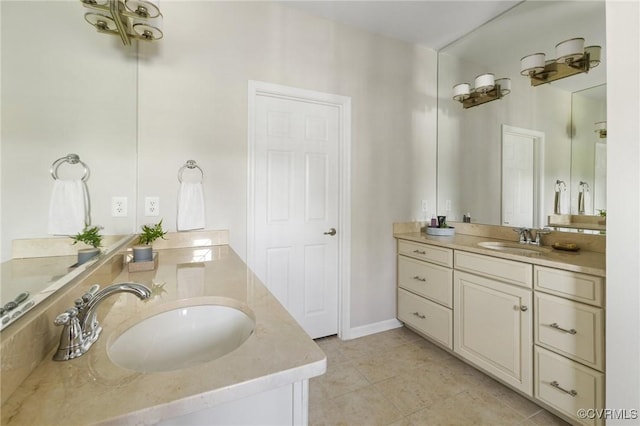 3702 Maher Mnr, Glen Allen, VA 23060 - full bathroom featuring two vanities and tile patterned flooring