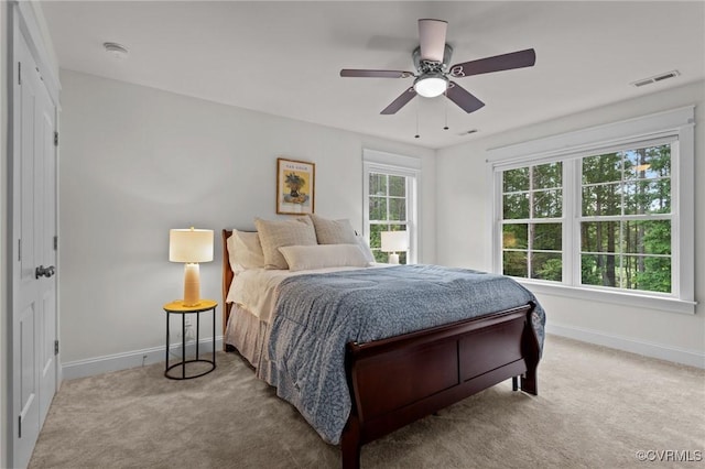 5530 Tyshire Pkwy, Providence Forge, VA 23140 - bedroom featuring baseboards, light carpet, and a ceiling fan