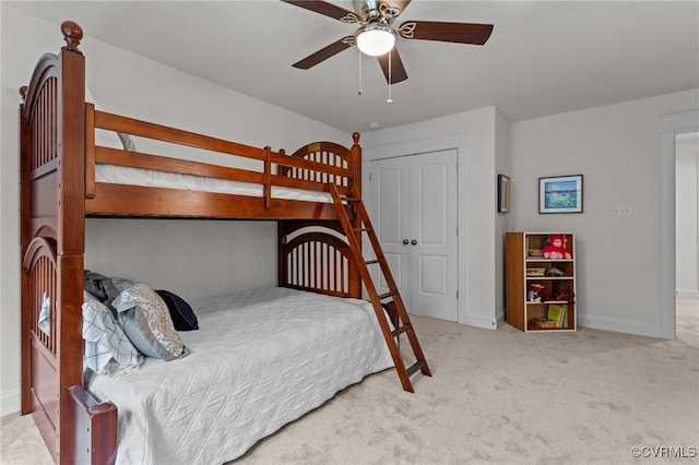 5530 Tyshire Pkwy, Providence Forge, VA 23140 - carpeted bedroom with baseboards and ceiling fan