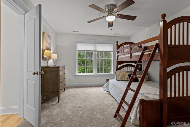 5530 Tyshire Pkwy, Providence Forge, VA 23140 - carpeted bedroom with baseboards and a ceiling fan