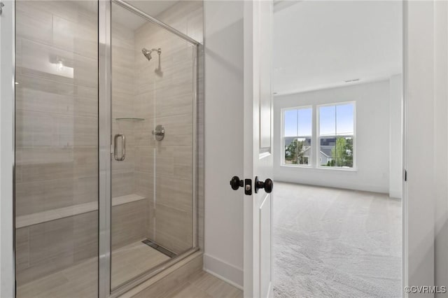 12129 Morning Walk, Henrico, VA 23233 - bathroom with a shower stall and baseboards