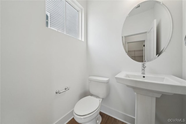 12129 Morning Walk, Henrico, VA 23233 - half bath featuring baseboards, toilet, and wood finished floors