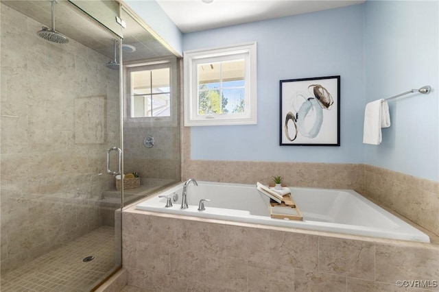 1300 Baltrey Ln, Midlothian, VA 23112 - bathroom featuring a shower stall and a garden tub