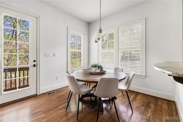 1300 Baltrey Ln, Midlothian, VA 23112 - dining room with baseboards, plenty of natural light, and wood finished floors
