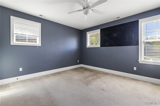 1300 Baltrey Ln, Midlothian, VA 23112 - carpeted spare room with baseboards and ceiling fan