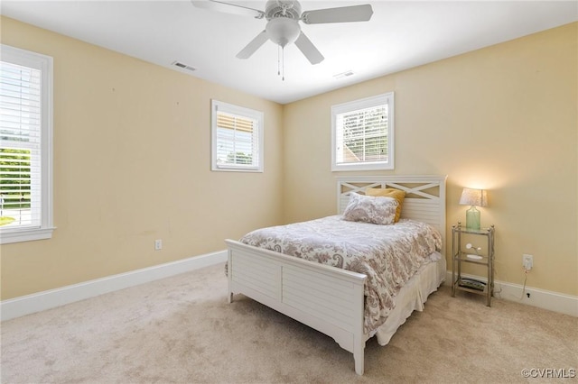 1300 Baltrey Ln, Midlothian, VA 23112 - bedroom featuring light colored carpet, baseboards, and ceiling fan