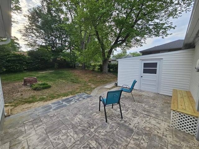 3109 Comet Rd, Richmond, VA 23294 - view of patio / terrace featuring an outdoor fire pit