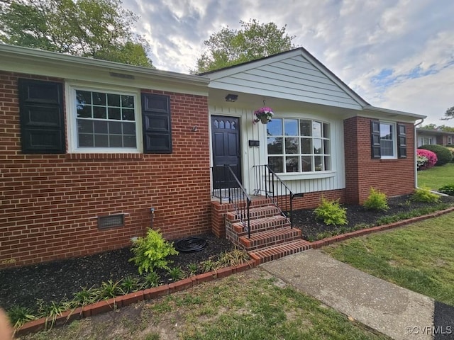 3109 Comet Rd, Richmond, VA 23294 - view of front of property featuring brick siding and crawl space