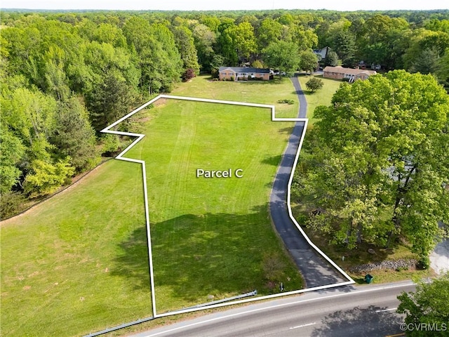 11950 Lucks Ln, Chesterfield, VA 23114 - birds eye view of property with a forest view