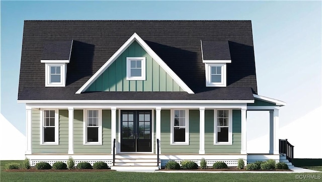 11960 Lucks Ln, Chesterfield, VA 23114 - view of front of home with board and batten siding and covered porch