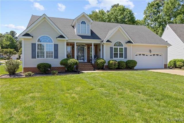 106 Kennon Pointe Ct, Colonial Heights, VA 23834 - new england style home featuring an attached garage, driveway, and a front yard