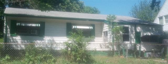 view of home's exterior with fence private yard