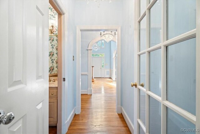 419 Dellbrooks Pl, Henrico, VA 23238 - corridor featuring light wood-style floors