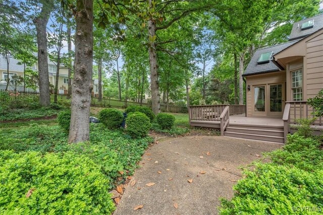 419 Dellbrooks Pl, Henrico, VA 23238 - view of yard featuring a wooden deck and fence