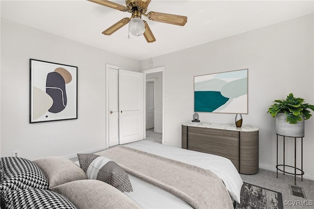 3605 Pemberton Ave, Henrico, VA 23222 - bedroom with baseboards, light colored carpet, and ceiling fan
