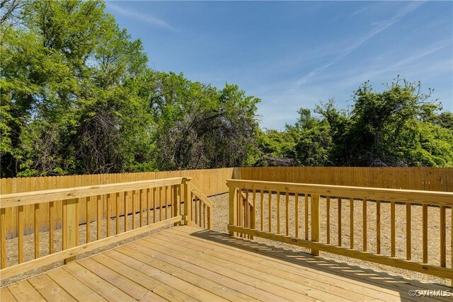 427 Harding St, Petersburg, VA 23803 - wooden terrace featuring a fenced backyard