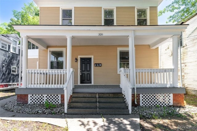 view of front of house with a porch