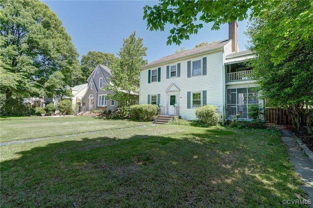 4821 W Seminary Ave, Richmond, VA 23227 - colonial house with a chimney and a front lawn