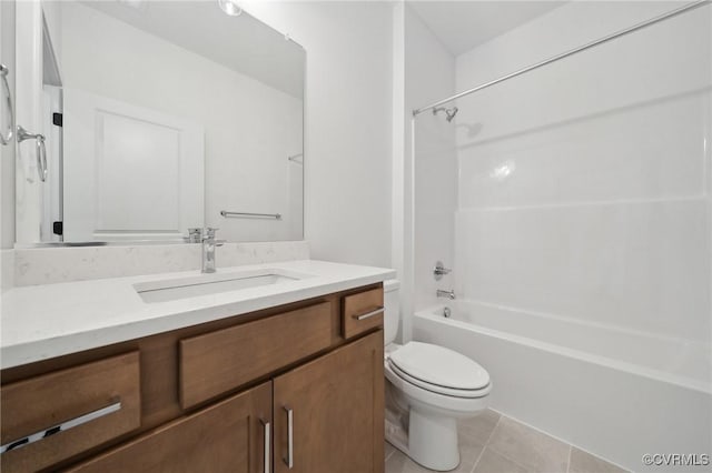 12141 Morning Walk, Henrico, VA 23233 - bathroom featuring vanity, toilet, shower / bath combination, and tile patterned flooring