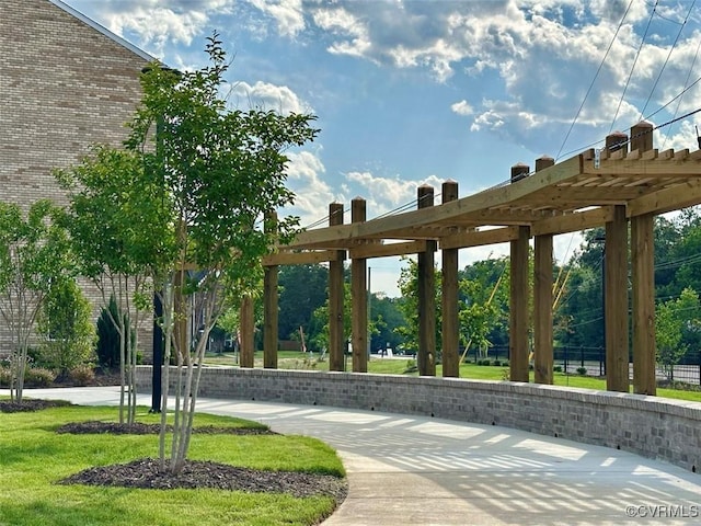 12141 Morning Walk, Henrico, VA 23233 - view of property's community with a lawn and a pergola