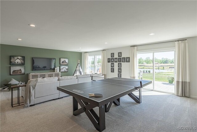 4236 Shirley Rd, Richmond, VA 23225 - recreation room featuring carpet and recessed lighting
