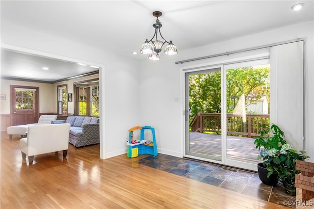 dining space with recessed lighting, baseboards, visible vents, and wood finished floors