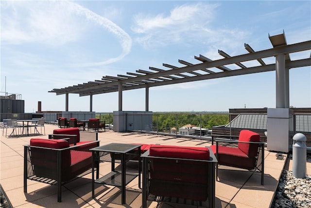view of patio / terrace with a pergola