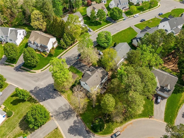 bird's eye view featuring a residential view