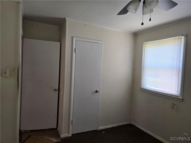 2306 Brockway Ln, Fairfield, VA 23223 - unfurnished bedroom with ornamental molding and ceiling fan