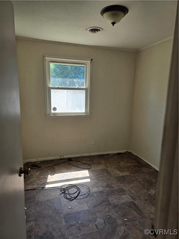 2306 Brockway Ln, Fairfield, VA 23223 - unfurnished room featuring ornamental molding, baseboards, and stone finish flooring