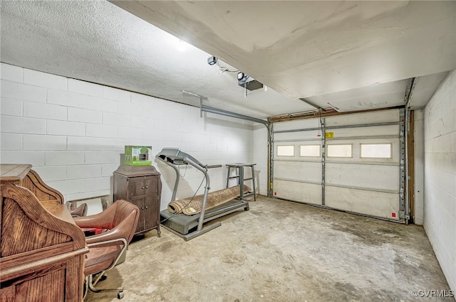 2793 Huguenot Springs Rd, Powhatan, VA 23113 - garage featuring concrete block wall and a garage door opener