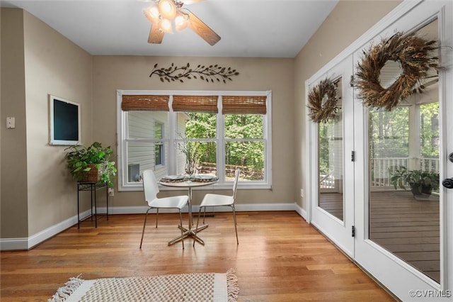 sunroom with french doors