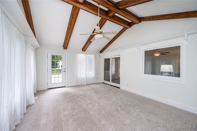 12911 Chipstead Rd, Chester, VA 23831 - unfurnished living room with ceiling fan, light carpet, and baseboards