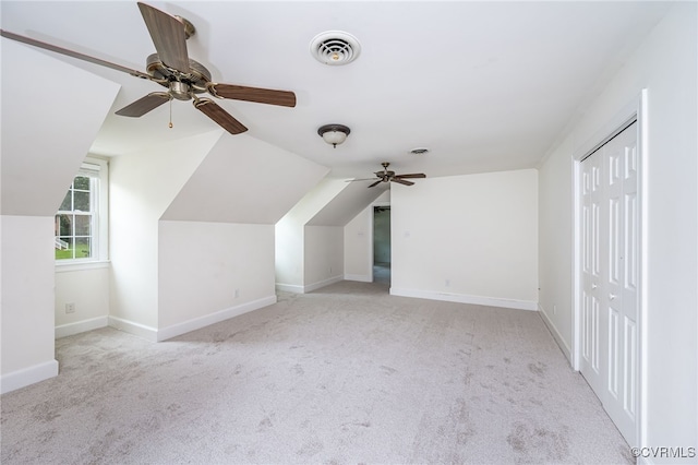 12911 Chipstead Rd, Chester, VA 23831 - additional living space with ceiling fan, carpet, baseboards, and vaulted ceiling