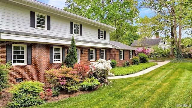 331 Harwick, North Chesterfield, VA 23236 - view of side of home with a lawn and brick siding
