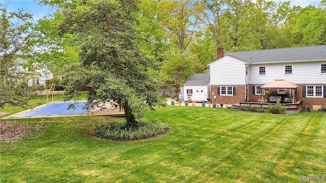 331 Harwick, North Chesterfield, VA 23236 - view of yard featuring a wooden deck and a gazebo
