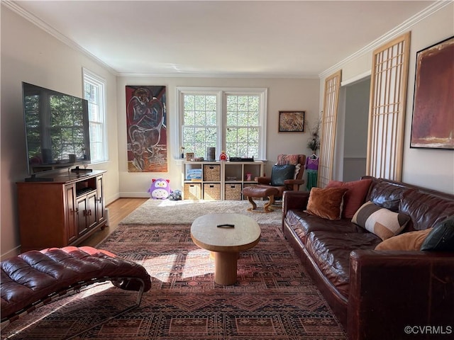 331 Harwick, North Chesterfield, VA 23236 - living room with wood finished floors, ornamental molding, and a healthy amount of sunlight