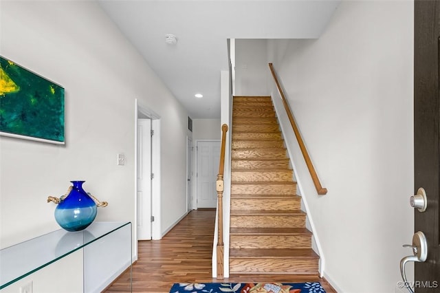 10925 Parkshire Ln, Henrico, VA 23233 - stairs featuring wood finished floors and recessed lighting
