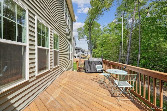 view of wooden deck