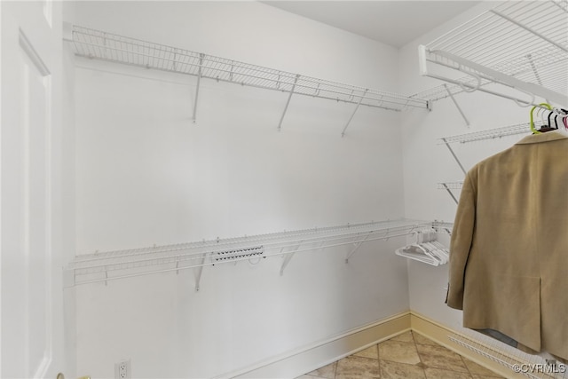 view of walk in closet