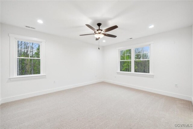 2355 Cedar Hill Rd, Mineral, VA 23117 - empty room featuring ceiling fan, a wealth of natural light, and light colored carpet