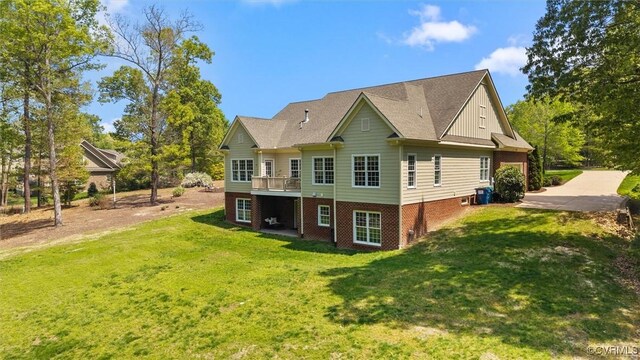 12712 Dell Hill Ct, Chesterfield, VA 23831 - rear view of house with a lawn, a deck, and cooling unit