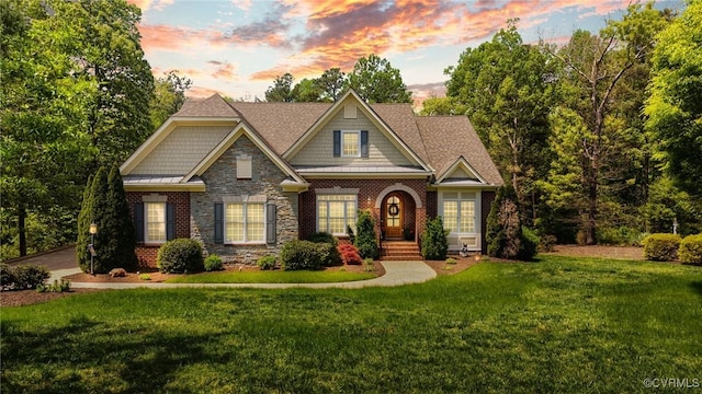 12712 Dell Hill Ct, Chesterfield, VA 23831 - craftsman inspired home featuring stone siding and a yard