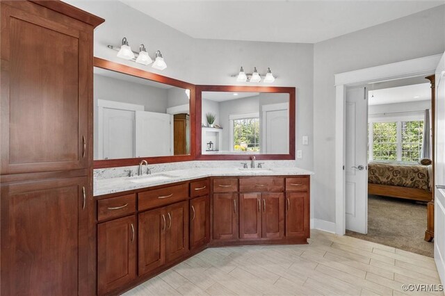 12712 Dell Hill Ct, Chesterfield, VA 23831 - bathroom with ensuite bathroom, baseboards, a sink, and double vanity
