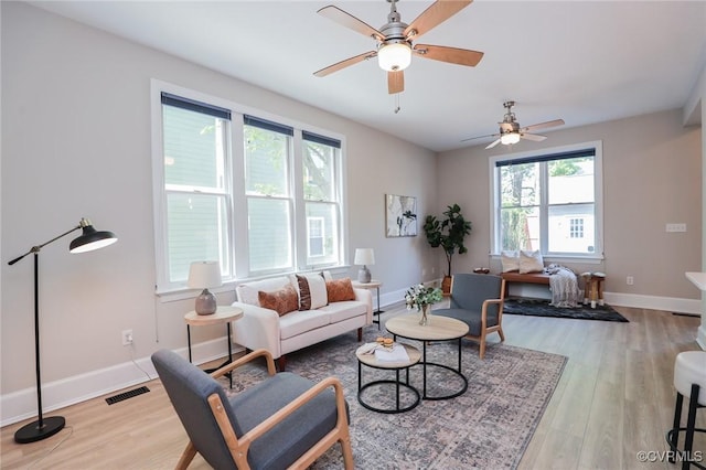 6 S Rowland St, Richmond, VA 23220 - living area with light wood finished floors, visible vents, and plenty of natural light