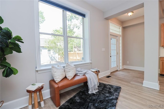 6 S Rowland St, Richmond, VA 23220 - interior space with baseboards, visible vents, light wood-style floors, and a healthy amount of sunlight
