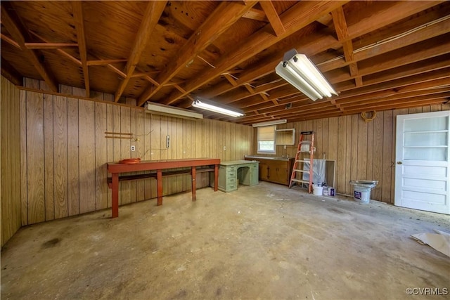 8000 N Courthouse Rd, New Kent, VA 23124 - below grade area with a garage and a workshop area