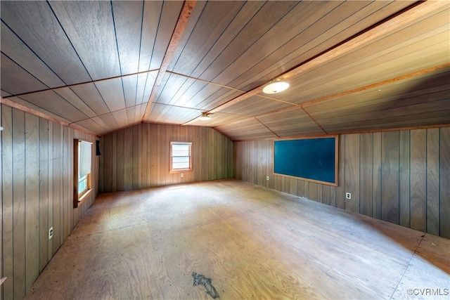 8000 N Courthouse Rd, New Kent, VA 23124 - additional living space featuring wood walls, vaulted ceiling, and wood ceiling